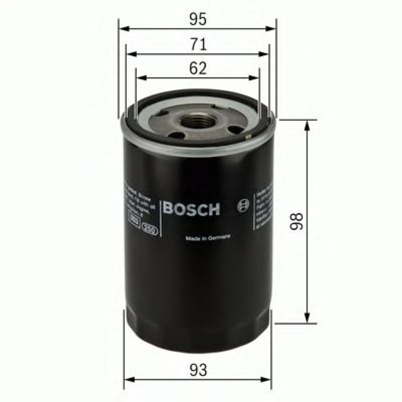 0986452024 BOSCH Фільтр оливи P2024