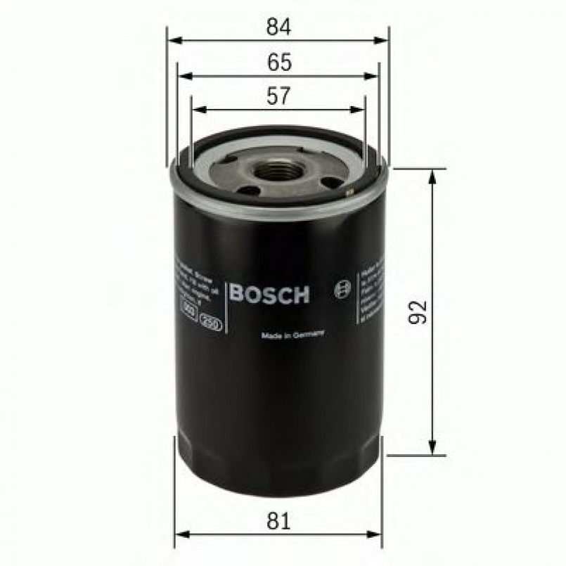 0986452036 BOSCH Фільтр оливи P2036
