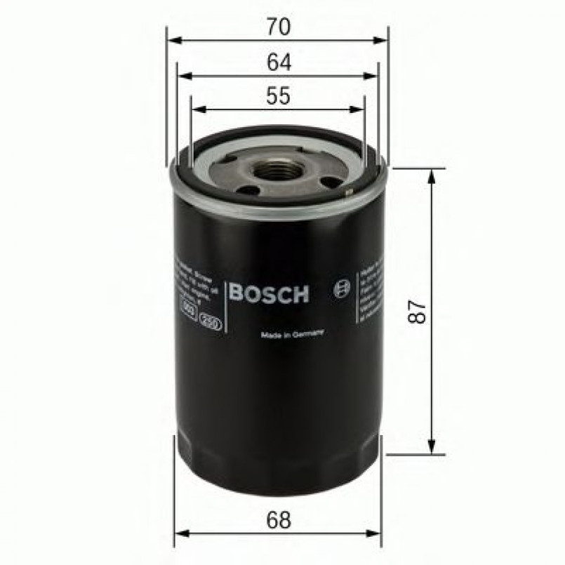 0986452041 BOSCH Фільтр оливи P2041