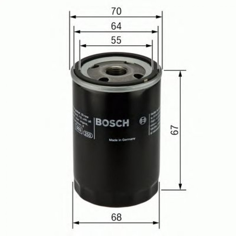 0986452058 BOSCH Фільтр оливи P2058