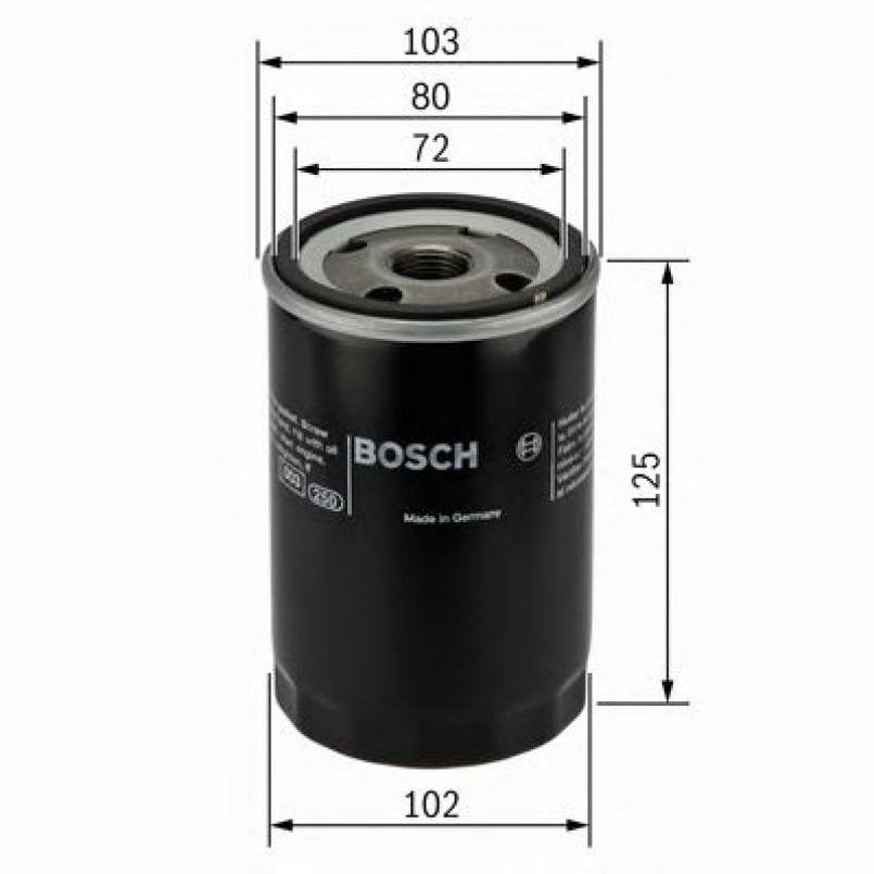 0986452062 BOSCH Фільтр оливи P2062