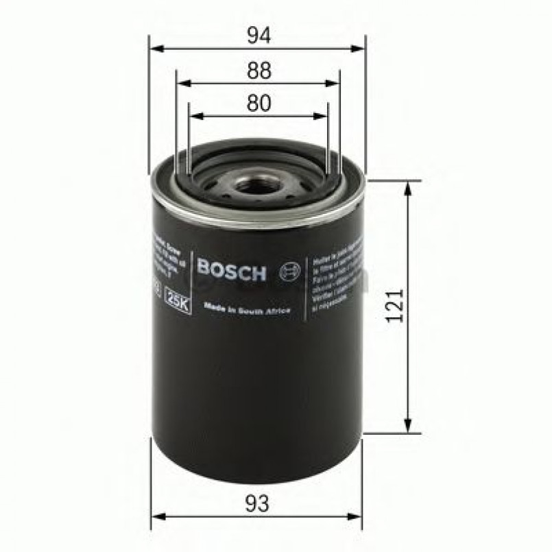 0986452064 BOSCH Фільтр оливи P2064