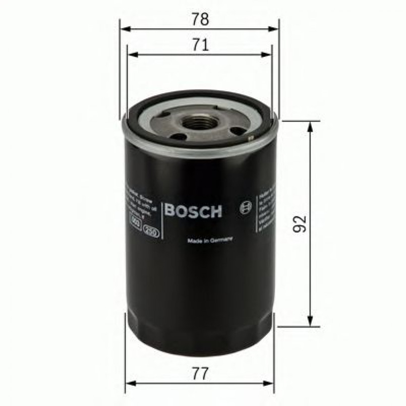 F026407017 BOSCH Фільтр оливи P7017