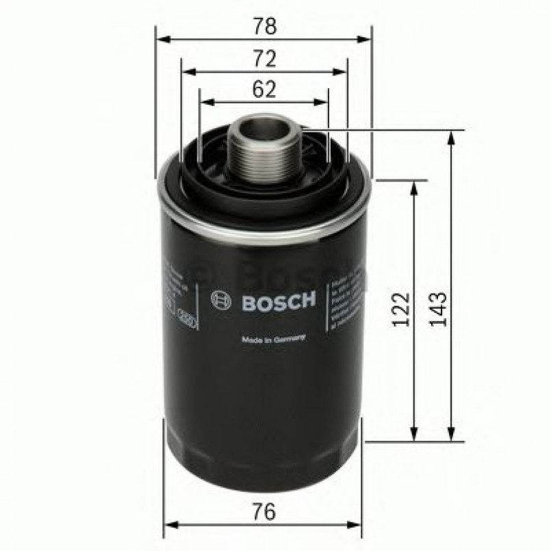 F026407080 BOSCH Фільтр оливи P7080