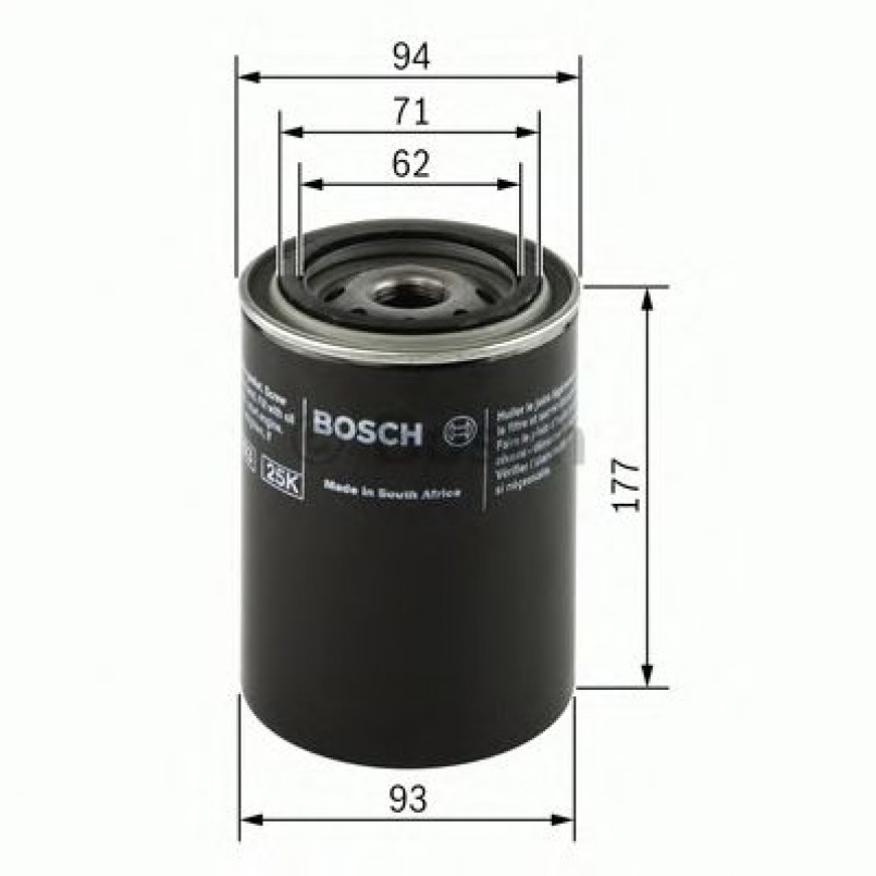 0451203001 BOSCH Фільтр оливи P30011