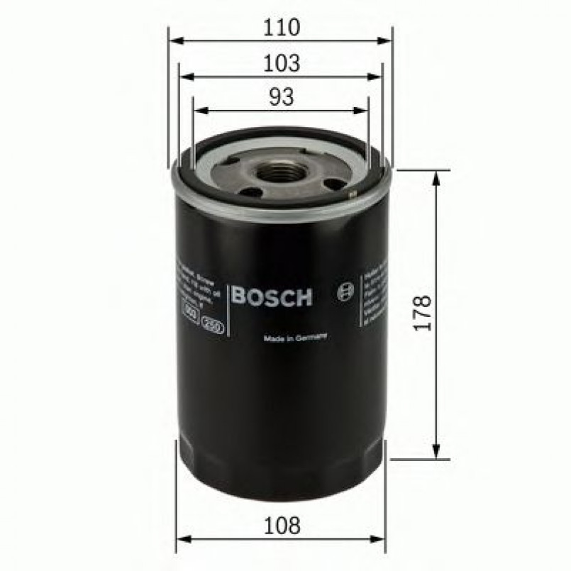 0451301207 BOSCH Фільтр оливи P1207