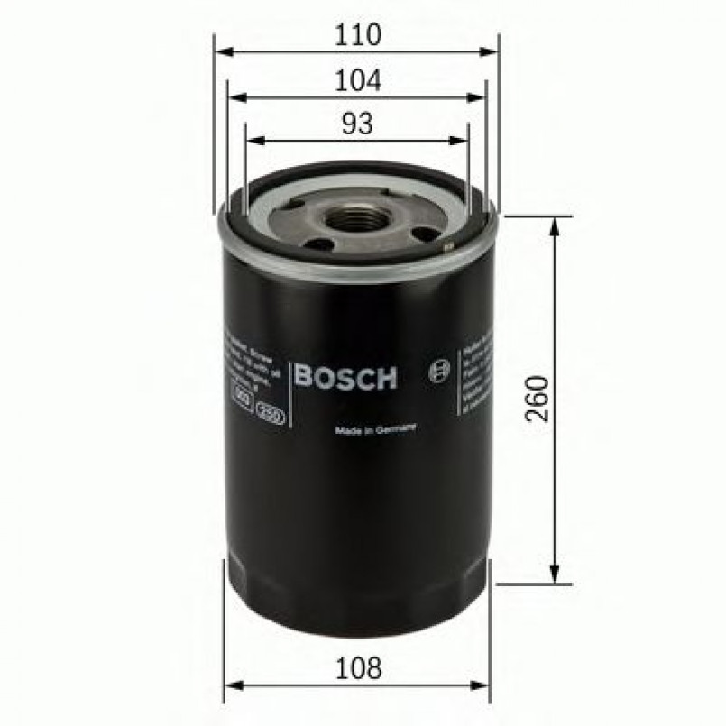 0451403001 BOSCH Фільтр оливи P3001
