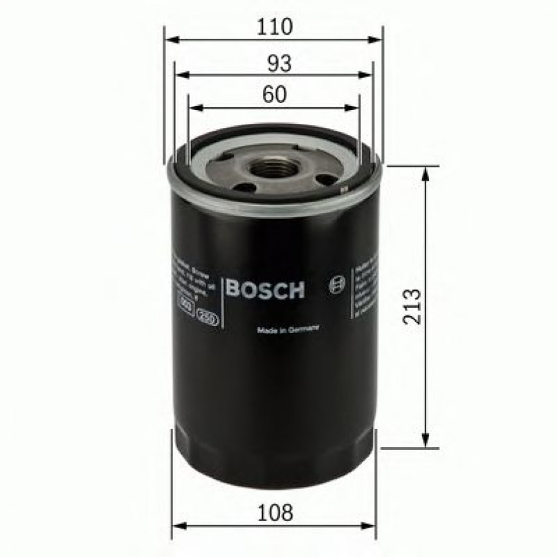 F026407049 BOSCH Фільтр оливи P7049