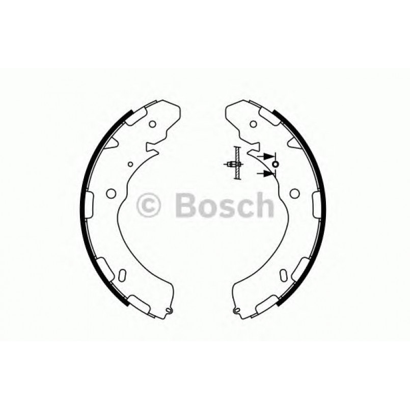 0986487758 BOSCH Гальмівні колодки до барабанів BS978