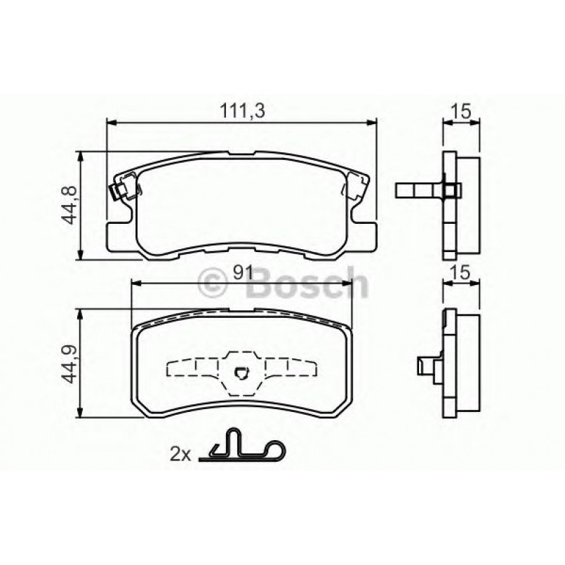 0986424717 BOSCH Гальмівні колодки до дисків BP429