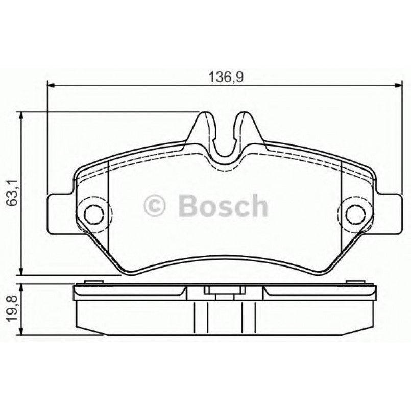 0986495100 BOSCH Гальмівні колодки до дисків