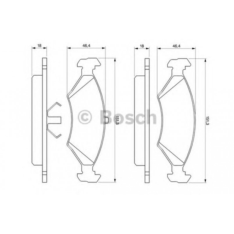0986466402 BOSCH Гальмівні колодки до дисків BP684