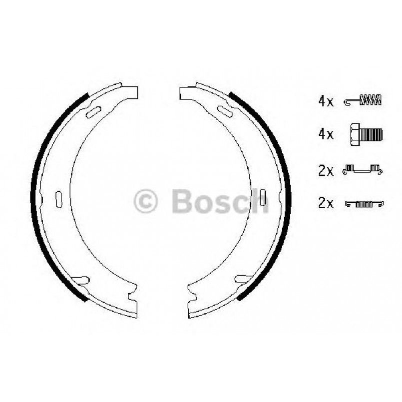 0986487543 BOSCH Гальмівні колодки до барабанів (HB) BS793