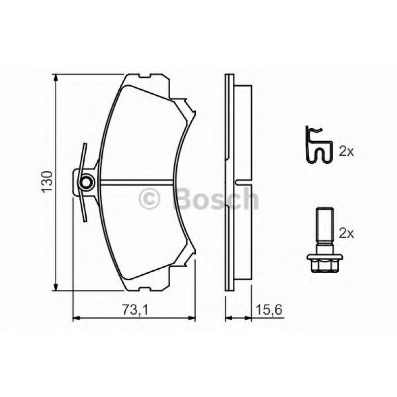 0986424371 BOSCH Гальмівні колодки до дисків BP182