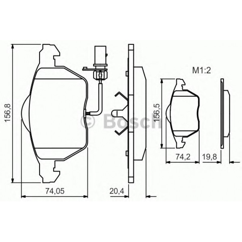 0986495241 BOSCH Гальмівні колодки до дисків