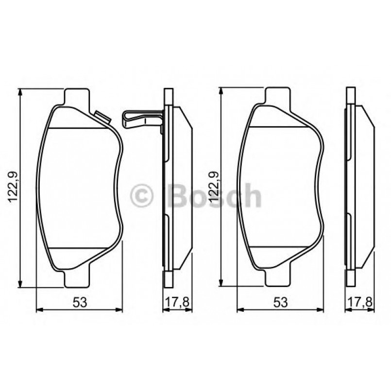 0986495237 BOSCH Гальмівні колодки до дисків