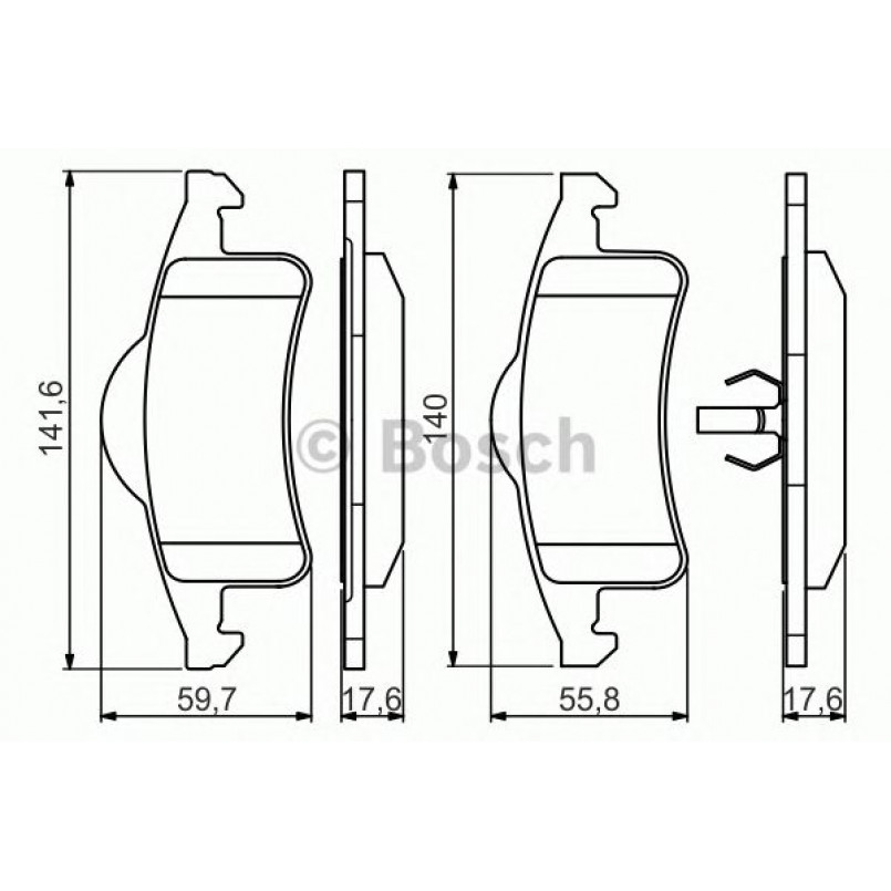 0986424665 BOSCH Гальмівні колодки до дисків BP381