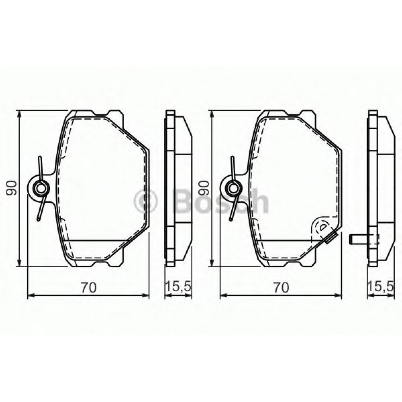 0986424471 BOSCH Гальмівні колодки до дисків BP240