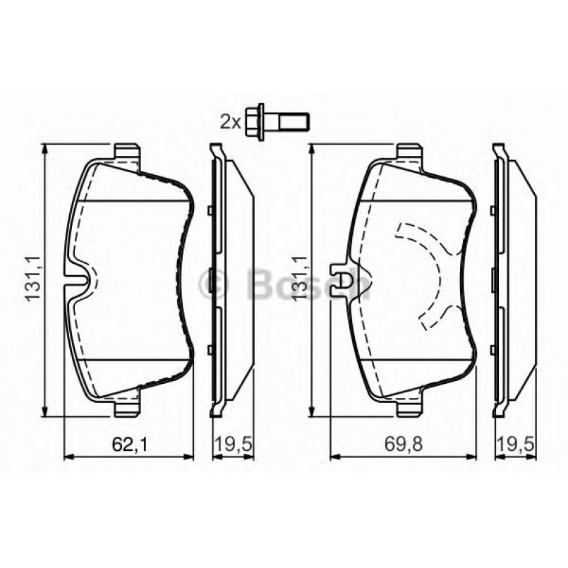 0986424517 BOSCH Гальмівні колодки до дисків