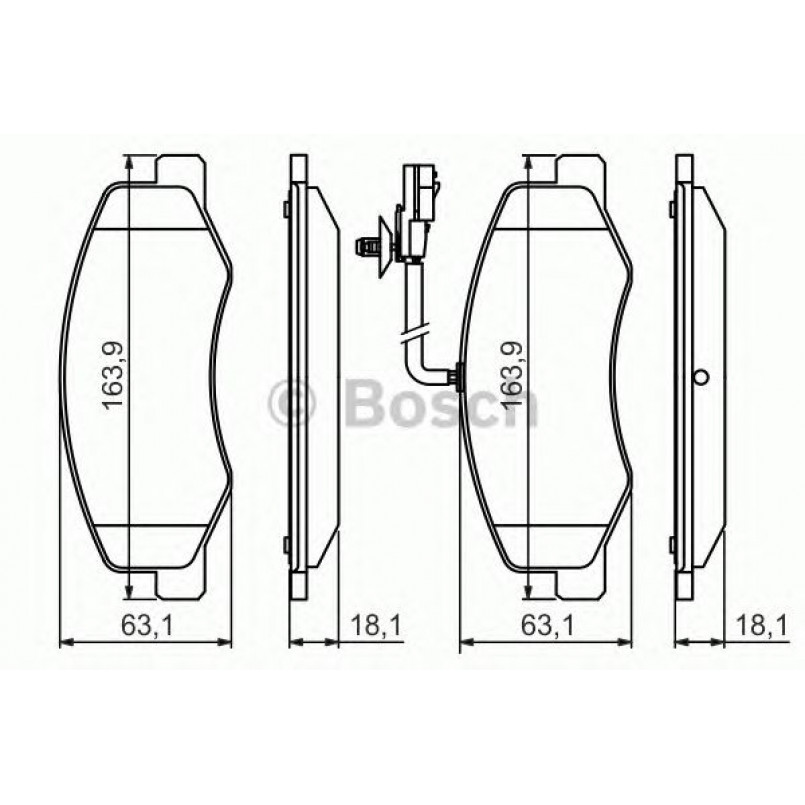0986494499 BOSCH Гальмівні колодки до дисків BP1418