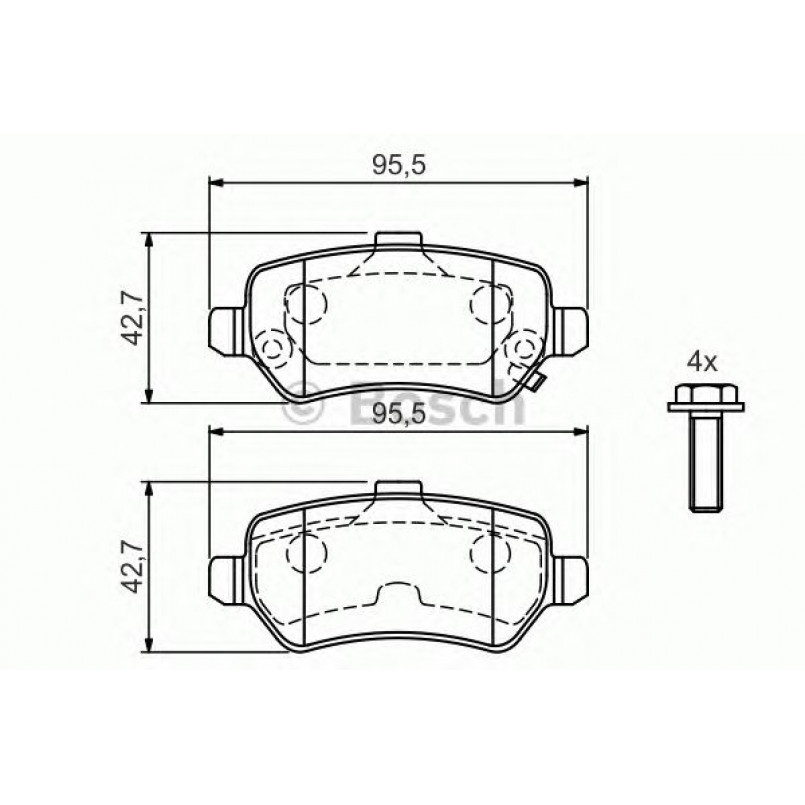 0986424646 BOSCH Гальмівні колодки до дисків