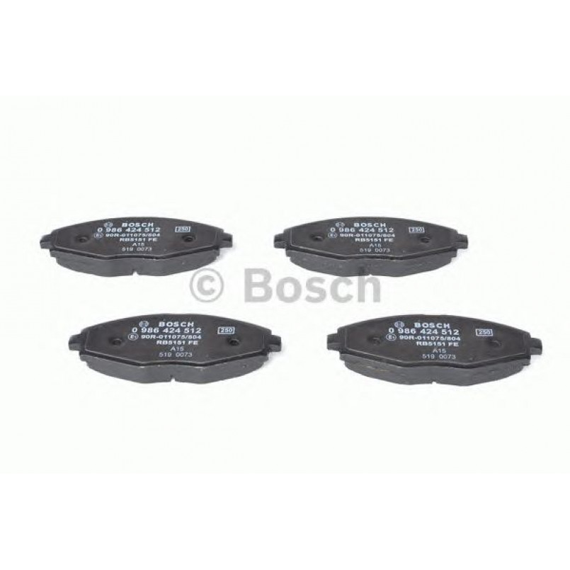 0986424512 BOSCH Гальмівні колодки до дисків BP270