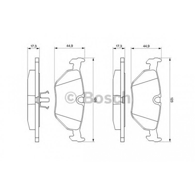 0986469960 BOSCH Гальмівні колодки до дисків BP760