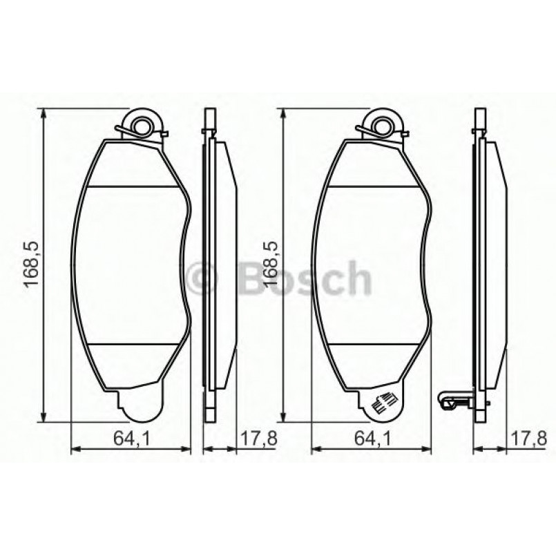0986494037 BOSCH Гальмівні колодки до дисків BP373