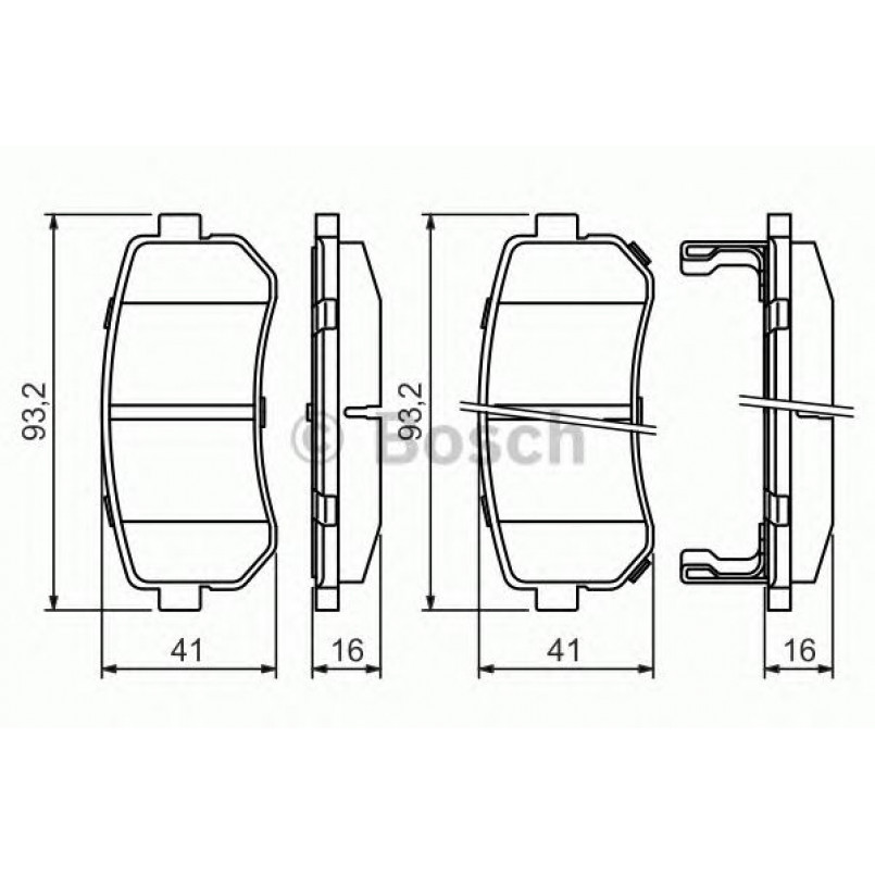 0986494140 BOSCH Гальмівні колодки до дисків