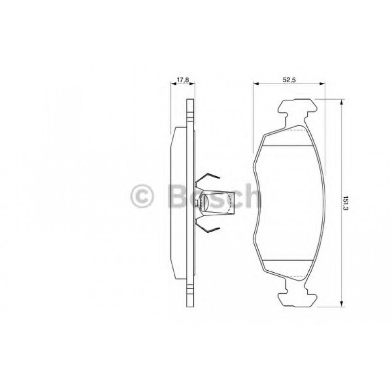 0986424554 BOSCH Гальмівні колодки до дисків BP303