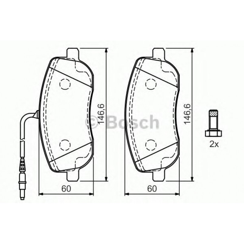 0986424789 BOSCH Гальмівні колодки до дисків