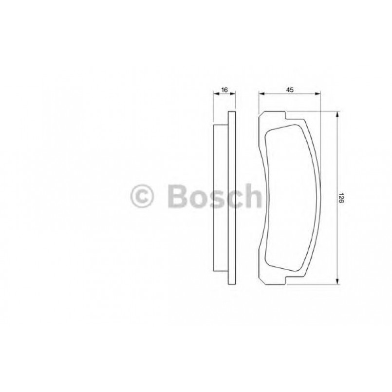 0986466601 BOSCH Гальмівні колодки до дисків BP688