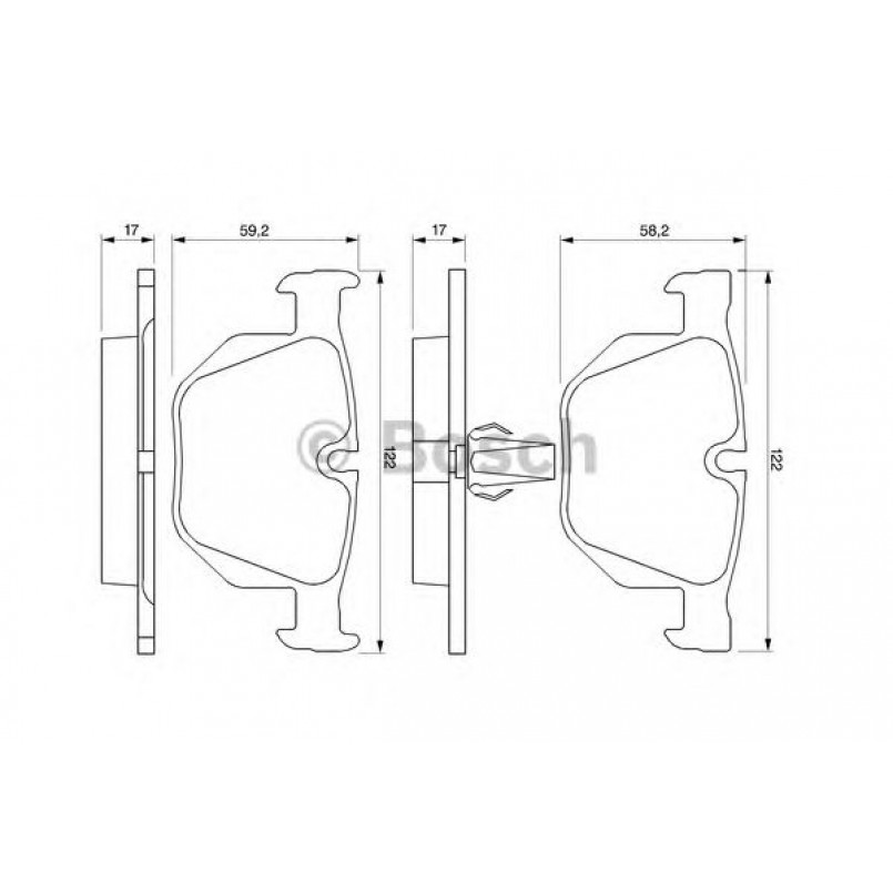0986424766 BOSCH Гальмівні колодки до дисків BP472