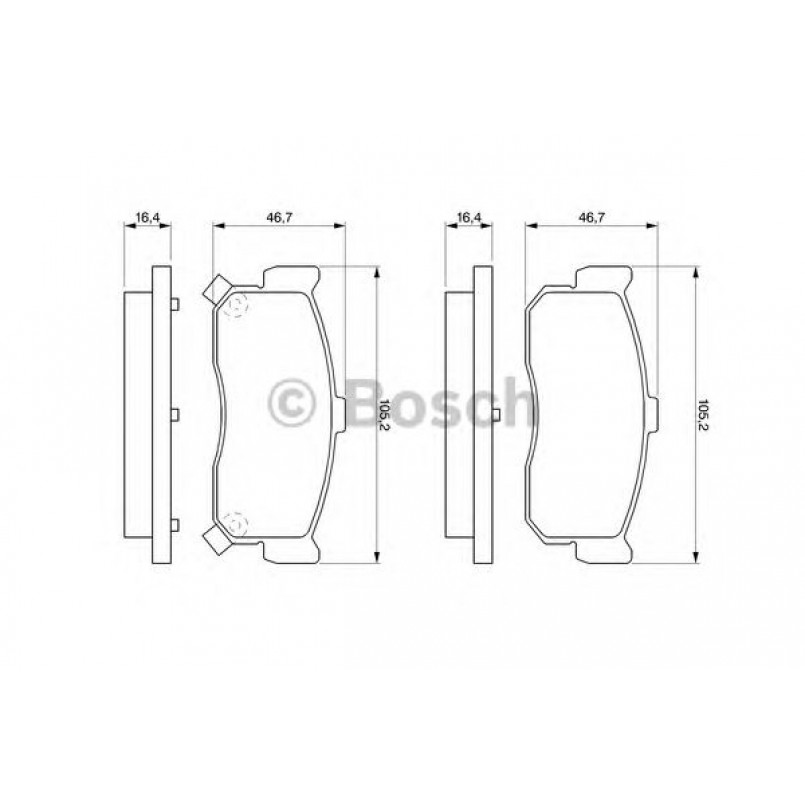 0986461144 BOSCH Гальмівні колодки до дисків BP593
