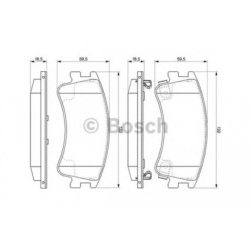 0986494079 BOSCH Гальмівні колодки до дисків BP989