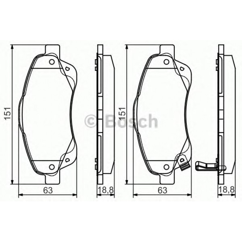 0986495083 BOSCH Гальмівні колодки до дисків