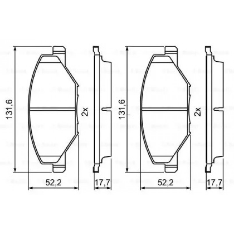 0986495390 BOSCH Гальмівні колодки до дисків