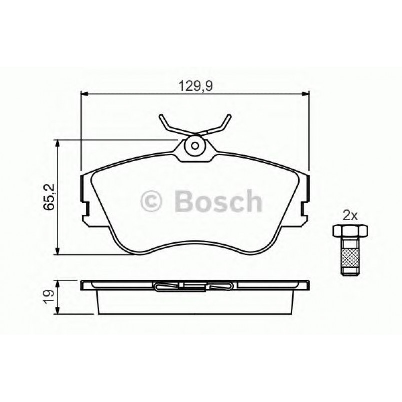 0986461753 BOSCH Гальмівні колодки до дисків BP607