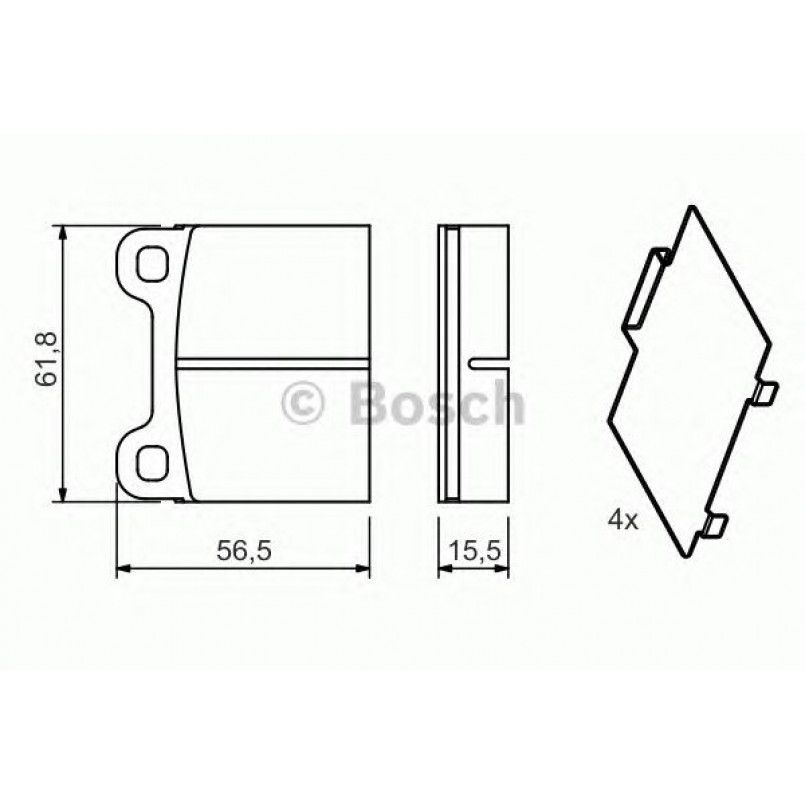 0986466302 BOSCH Гальмівні колодки до дисків BP679