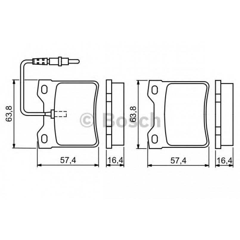 0986494055 BOSCH Гальмівні колодки до дисків BP536