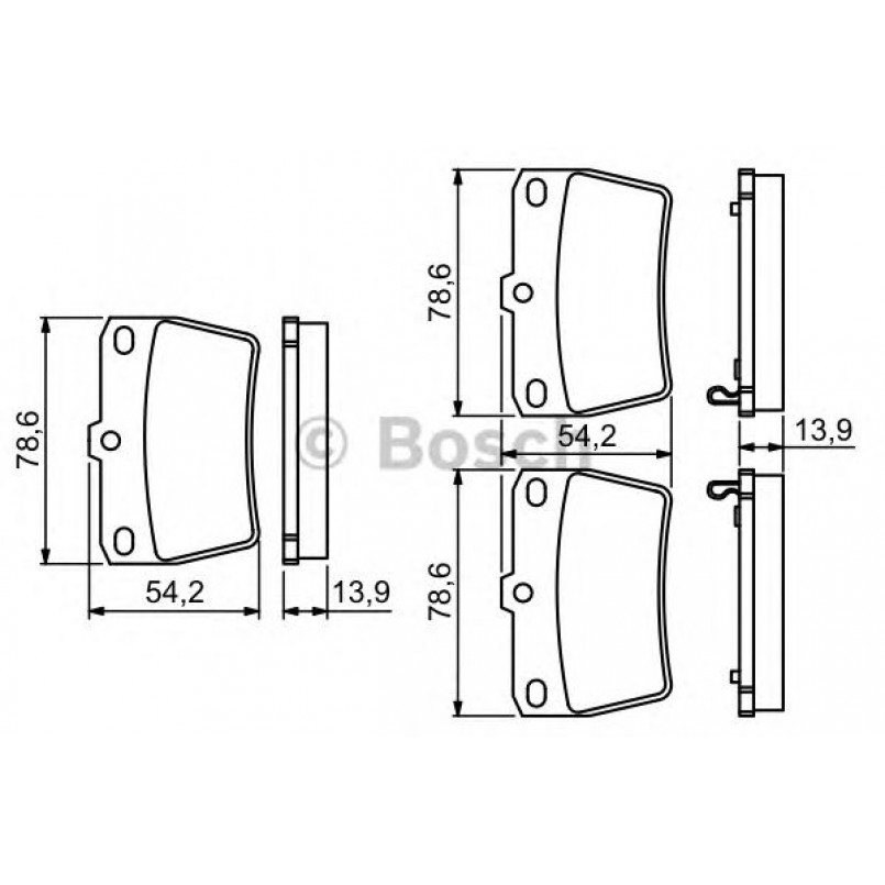 0986494350 BOSCH Гальмівні колодки до дисків BP1258