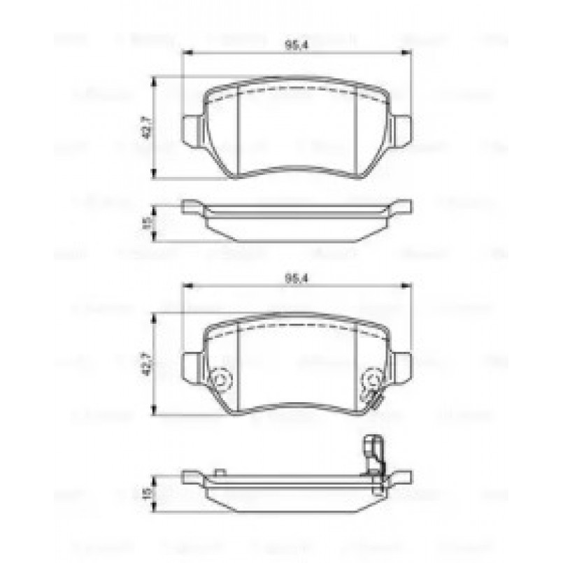 0986495319 BOSCH Гальмівні колодки до дисків