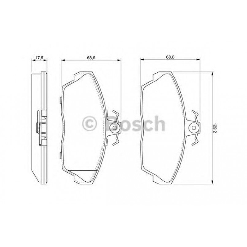 0986424566 BOSCH Гальмівні колодки до дисків BP313