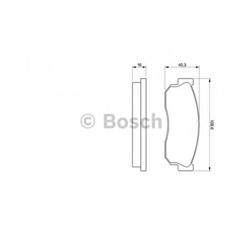 0986469580 BOSCH Гальмівні колодки до дисків BP753