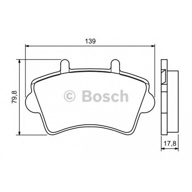 0986494031 BOSCH Гальмівні колодки до дисків BP343