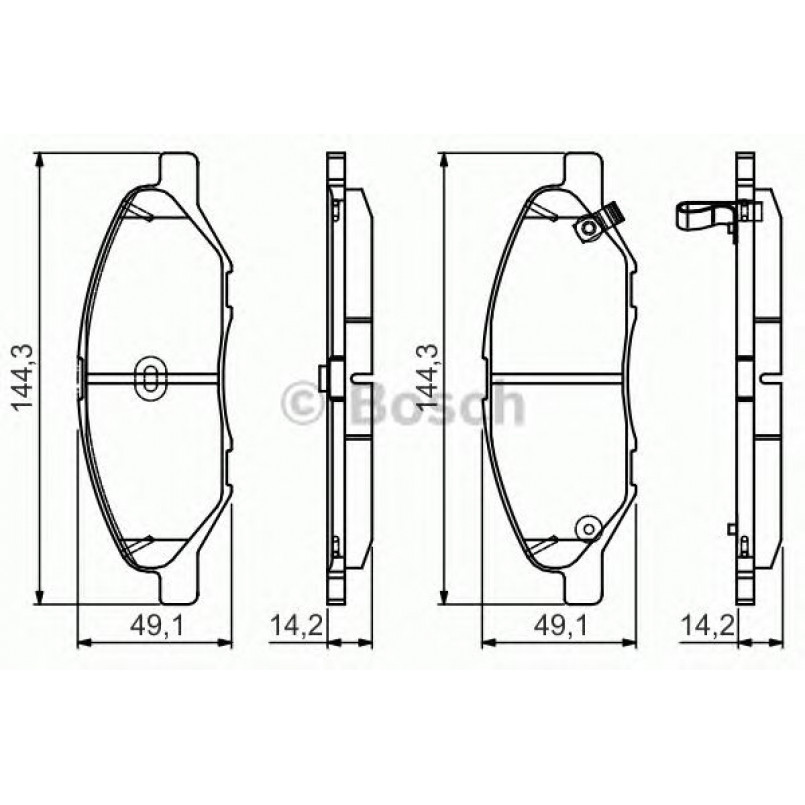 0986495133 BOSCH Гальмівні колодки до дисків