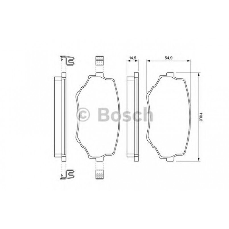 0986424669 BOSCH Гальмівні колодки до дисків BP385