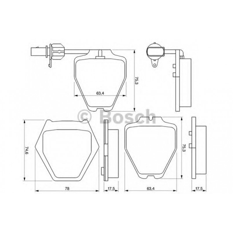 0986424690 BOSCH Гальмівні колодки до дисків BP403