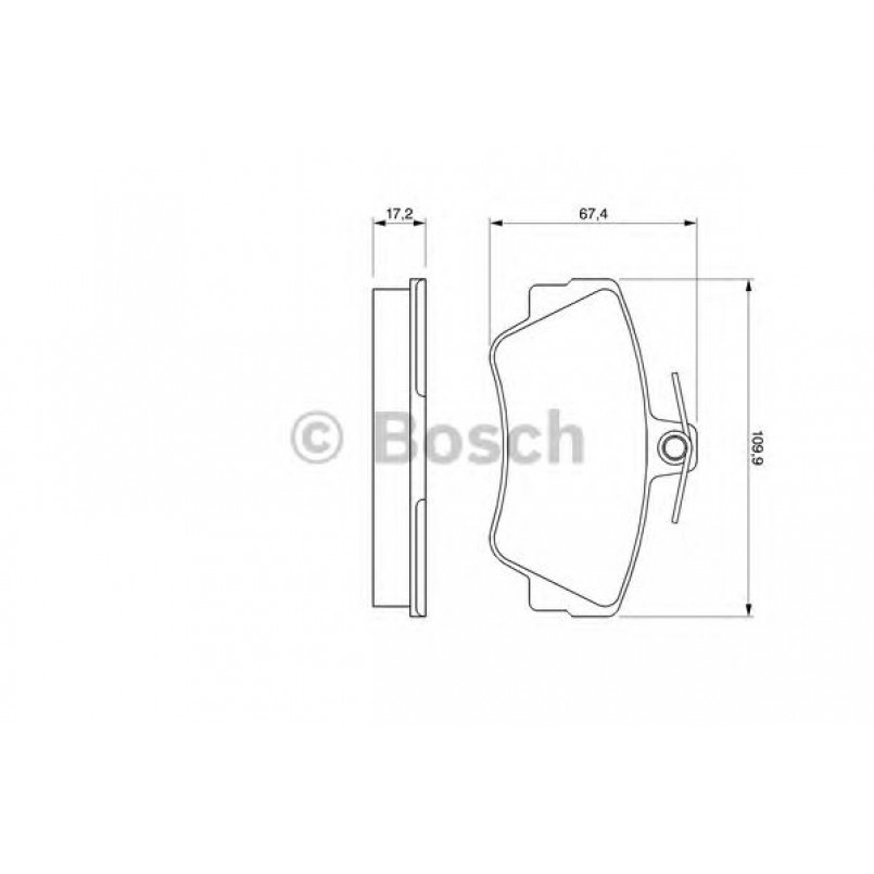 0986460989 BOSCH Гальмівні колодки до дисків BP557