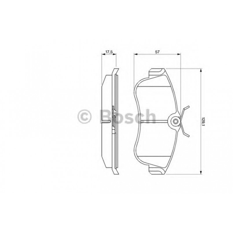 0986461147 BOSCH Гальмівні колодки до дисків BP596